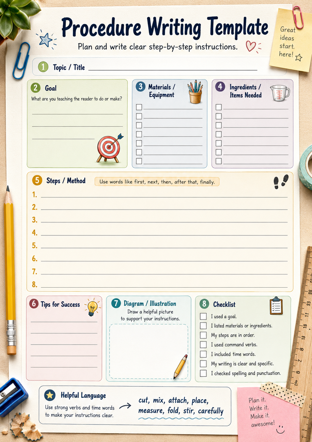 Preview of Procedure Writing — Set 3